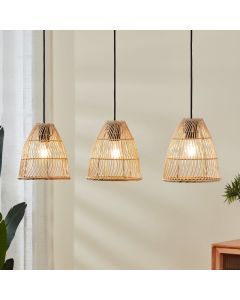 Wood pendant light brown, Wilfried