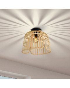 Rattan ceiling light brown, Sicco