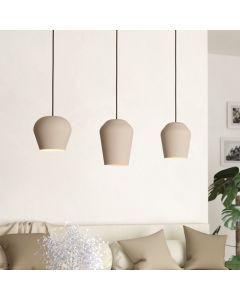 Taupe rustic pendant light aluminium, Thirsa