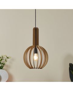 Wood pendant light brown, Kenney