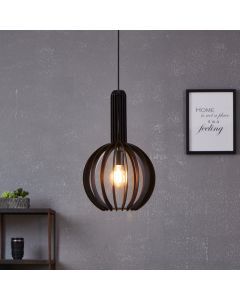 Wood pendant light black, Kenney