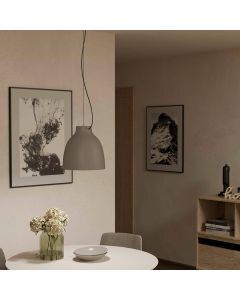 Taupe industrial pendant light aluminium, Thijs