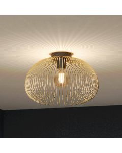 Golden industrial ceiling light aluminium, Keimpe