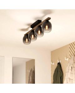 Brown design ceiling light aluminium, Frida