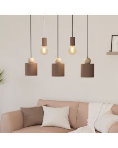 Taupe rustic pendant light aluminium, Sjaak