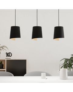 Black rustic pendant light aluminium, Vincenzo