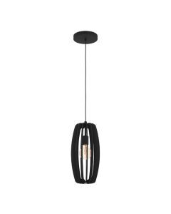 Wood pendant light black, Wilko