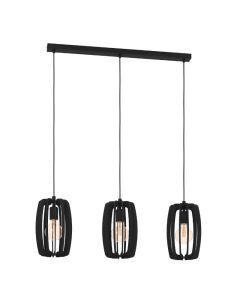 Wood pendant light black, Wilko