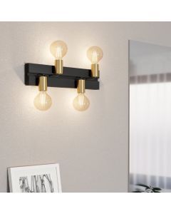 Black wall light aluminium, Jelka