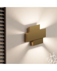 Golden design wall light aluminium, Kylie