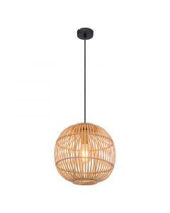Wood pendant light brown, Terry