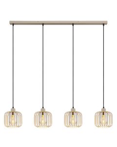 Beige industrial dining table hanging lamp metal, Jolanda
