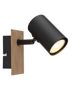 Black modern wall spotlight metal, Philomena