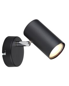 Black modern wall spotlight metal, Rainer