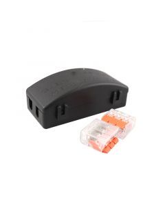 Black cable coupling IP20 maximum 3 x 2.5mm