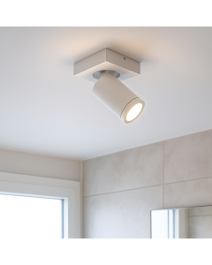 Modern ceiling spotlight white, Kenan, IP44