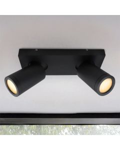 Modern ceiling spotlight black, Kenan, IP44