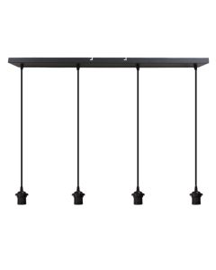 Aluminium pendant light without shade black, Rika