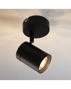 Modern ceiling spotlight black, Ciara, IP44