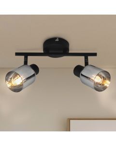 Design ceiling spotlight black, Crystal