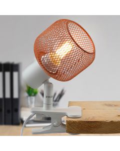 Industrial clip spotlight orange, Emado, with switch