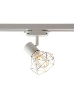 Industrial 1 phase track lighting spotlight white, Jaylano