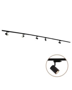 3M black 1 phase track lighting system + 5 Elena track spots
