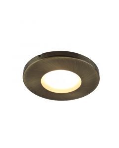 Metal bathroom recessed downlight bronze, Mela, IP44