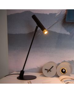 Black table lamp modern, Alec, with switch