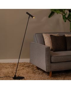 Black floor lamp modern, Alec, with switch