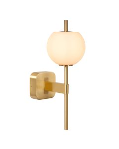 Golden bathroom wall light retro, Elda, IP44