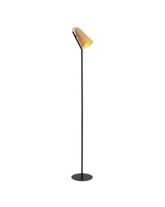 Rattan floor lamp brown, Bensen, with switch