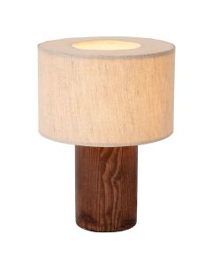 Brown table lamp rustic, Tachina, with switch