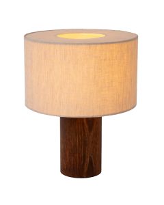 Brown table lamp rustic, Tachina, with switch