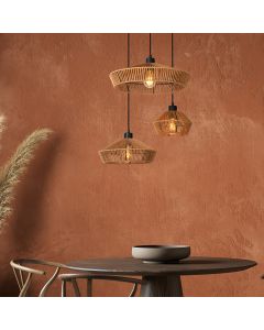 Rattan pendant light wood, Yunkai