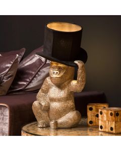 Golden table lamp retro, Extravaganza Gust, with switch