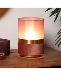 Golden table lamp retro, Tusse, with switch