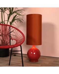 Orange floor lamp retro, Esterad, with switch