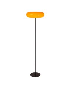 Orange floor lamp retro, Sentino, with switch