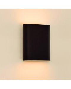 Black up down wall light modern, Ovalis