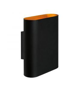 Golden wall light modern, Ovalis