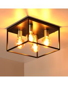 Black flush ceiling light modern, Ruben