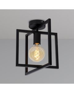 Black flush ceiling light modern, Luuk
