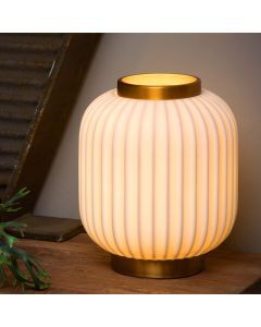 White table lamp retro, Gosse, with switch