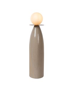 Ceramic table lamp grey, Figaro, with switch