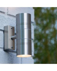Chrome up down wall light modern, Arne, IP44