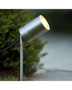 Chrome garden spike light modern, Arne, IP44