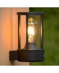 Anthracite outdoor ceiling light with dusk to dawn sensor modern, Lori, IP44