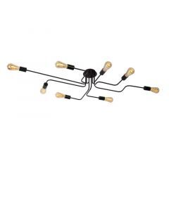 Black flush ceiling light classic, Lester