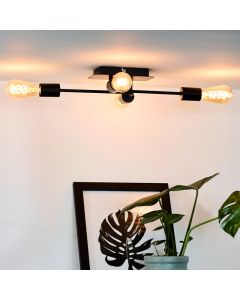 Black flush ceiling light modern, Lester